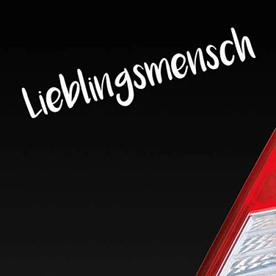 Abbildung von Hellweg Druckerei Lieblingsmensch Mensch Liebe Spruch Auto Aufkleber Sticker Heckscheibenaufkleber