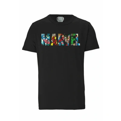 Abbildung von Logoshirt Marvel Comic LOGO Tshirt print, Damen, Größe: Medium, Schwarz