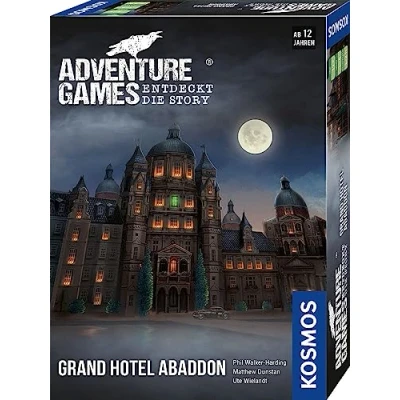 Abbildung von KOSMOS 693190 Adventure Games Grand Hotel Abaddon Entdecke die Geschichte, kooperatives Brettspiel, für 1 bis 4 Spieler, ab 12 Jahren, spannendes Abenteuerspiel (Deutsch)