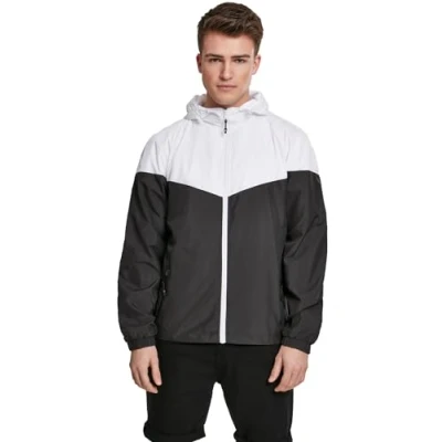 Abbildung von Urban Classics Leichte Jacke, Herren, Größe: Large, Wht/blk