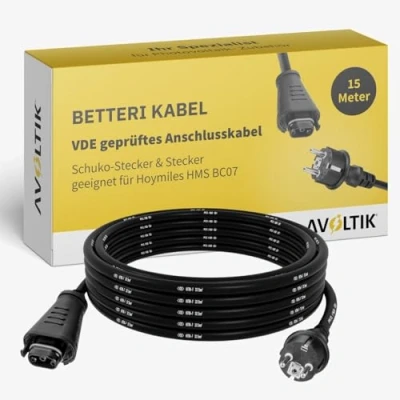 Abbildung von Avoltik 15 m Betteri Kabel geeignet für Hoymiles Stecker I VDE zertifiziertes Photovoltaik Anschlusskabel Solar Anlagen Solarkabel mit Schuko &amp; HMS BC05