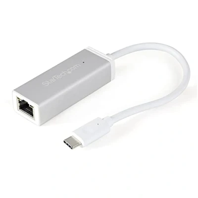 Abbildung von StarTech.com USB C auf Gigabit Ethernet Adapter Aluminium Thunderbolt 3 Port kompatibel Typ Netzwerkadapter (US1GC30A)