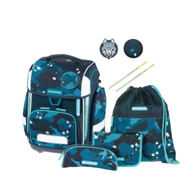 Abbildung von Schneiders Set 8TEILIG Schulranzen für Kinder, Größe: One Size, Jungle