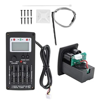 Abbildung von 5 Band Gitarren Equalizer, F 5T EQ Equalizer Tonabnehmer für akustische Gitarre Musikinstrument