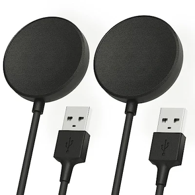 Abbildung von Sinoacc 2 Stück Ladegerät Kompatibel mit Samsung Galaxy Watch 7/Ultra/6/6 Classic/5/5 Pro/4/4 Classic/3/Active 2/Active 1 Ladekabel Magnetisches USB Kabel SM R500 R830 Smartwatch Zubehör