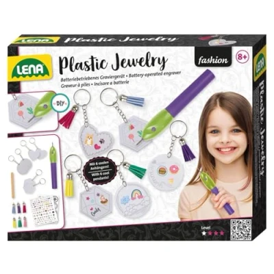 Abbildung von Lena® Kreativset Schlüsselanhänger Plastic Jewelry