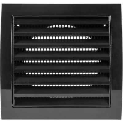 Abbildung von Vent Systems 10 cm Lüftungsschlitzabdeckung, Trocknerentlüftung und Badezimmer Abluftrohr, schwarze Lamellen, Außentrockner, Entlüftungsabdeckung, Öffnungsklappe Auspuff, Zuluftregistergitter mit