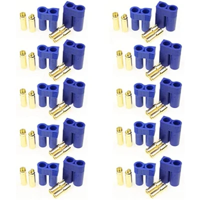 Abbildung von YOWOO 10 Paar EC5 Stecker Männlich Weiblich 5,0 mm Gold Bullet Bananenstecker für RC ESC Lipo Akku Gerät Elektromotor