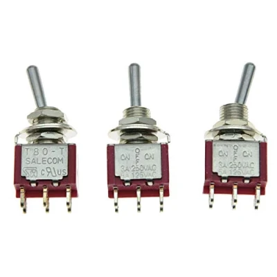 Abbildung von salecom 3 x DPDT Position auf off Gitarre Mini Toggle Schalter Auto/Boot