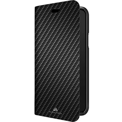 Abbildung von Black Rock Carbon Booklet Hülle Klapphülle Case Passend für Apple iPhone 11 Pro I Handyhülle, Schutzhülle, TPU, Fiber Cover (Schwarz)
