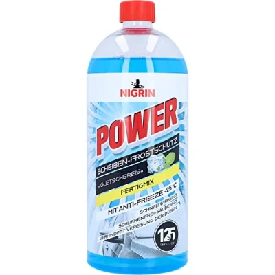 Abbildung von NIGRIN Scheiben Frostschutz POWER Fertigmix 25, schnellwirkend, schlierenfrei und verhindert erneutes Einfrieren, blau, 1 Liter