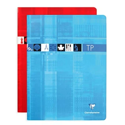 Abbildung von Clairefontaine 3347C Schulheft / Praxisarbeitsheft DIN A4+ 24x32 cm, 60 Blatt, französische Lineatur 90g + blanko 125g Zeichenpapier, geheftet, farbig sortiert, 1 Stück