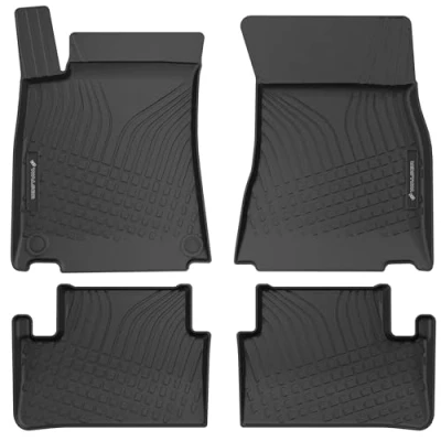 Abbildung von WALSER Premium Fussmatten Auto kompatibel mit Mercedes Benz A Klasse (W177, V177) 2018 Heute, 100% passgenaue Gummimatten Made in EU, robuste Fußmatten Auto,