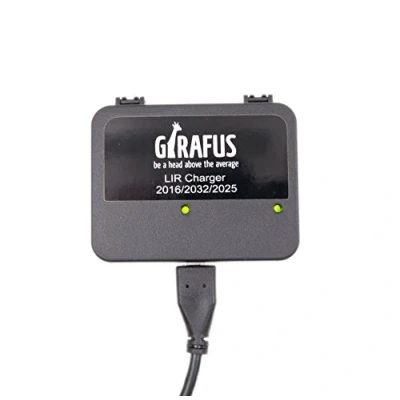 Abbildung von Girafus Knopfzellen Ladegerät für LIR 2032 2025 2016 Akkus (Diese Ersetzen die CR2032 CR2025 CR2016 Knopfzellen) USB Batterieladegerät Akkuladegerät ohne