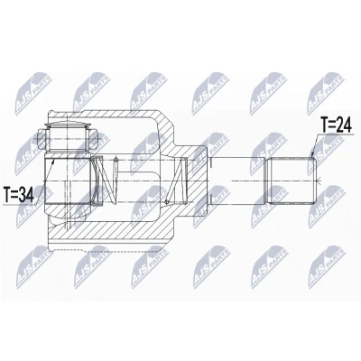 Abbildung von Gelenksatz, Antriebswelle NTY NPW CT 110