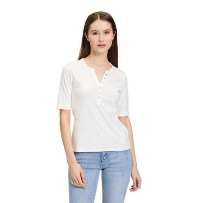 Abbildung von Betty Barclay MIT Knopfen Tshirt basic, Damen, Größe: 44, Rohweiß
