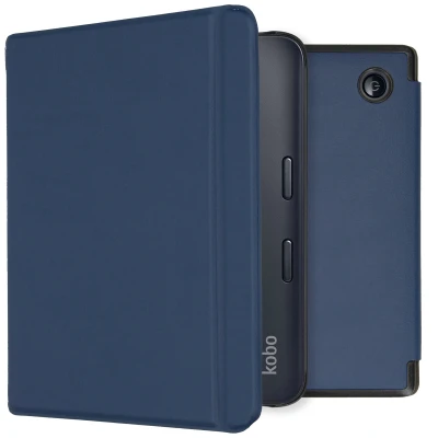 Abbildung von Design Slim Hard Case Klapphülle für das Kobo Libra 2 / Tolino Vision 6 Dunkelblau