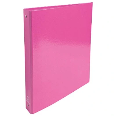 Abbildung von Exacompta Art. Nr. 519296E Karton mit 10 starren Ordnern Iderama 4 runde Ringe Durchmesser 30 mm Rücken 40 Außenmaße 32 x 26 cm Format A4 Farbe: Rosa