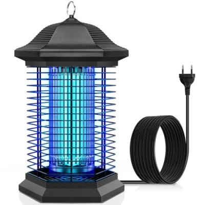 Abbildung von EUQQZU Insektenvernichter Elektrisch, 4000V Fliegenfalle Mückenlampe Outdoor Mit IPX4 Wasserdicht, 2 Sicherheitsschutz Technologien, Mückenfalle für Draußen Innen Schlafzimmer Patio