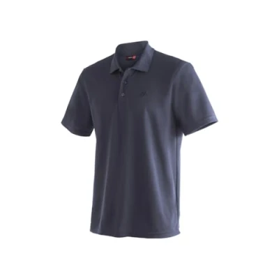 Abbildung von Maier Sports Ulrich, Herren Poloshirt, Leichtes Piqué Funktionspoloshirt für Wandern und Freizeit, dryprotec Technologie, Atmungsaktiv, NFC Chip einfaches Recycling, Dunkelblau, 8XL