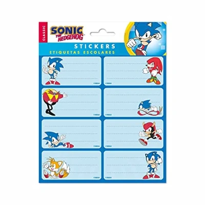 Abbildung von Grupo Erik Sticker Aufkleber Sonic The Hedgehog Etiketten selbstklebende zum Beschriften
