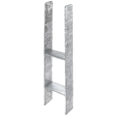 Abbildung von Alberts H Pfostenanker, Materialstärke 6 mm, lichte Breite 111 Höhe 600 mm