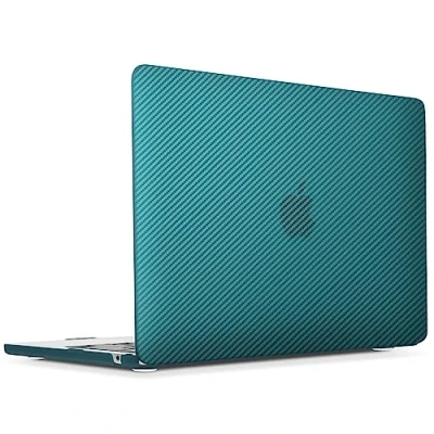 Abbildung von ZYB Hülle Kompatibel mit MacBook Air 13.6 Zoll M3 2024 M2 2022, Modell A3113 A2681, Ultradünne Schutzhülle Hartschale Hard Case, Tiefblaugrün (gestreift)