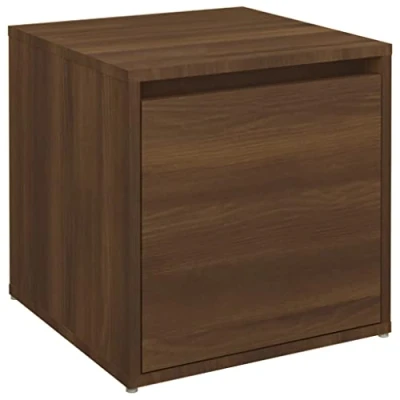 Abbildung von vidaXL Schubladenbox, Aufbewahrungsbox mit viel Stauraum, Schreibtisch Organizer Sitzfläche, Box Werkzeugkasten Aufbewahrungstruhe, Braun Eichen Optik