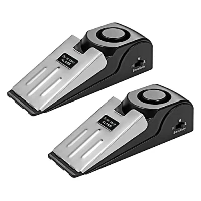 Abbildung von Türstopper Alarm, mit Rutschfestem Gummi und Alarm Keil für Tür 120dB (2Packung)