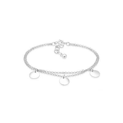 Abbildung von Elli Armband Damen Kreis Layer Geo Plättchen in 925 Sterling Silber
