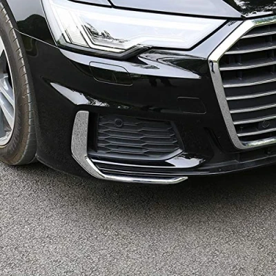 Abbildung von HIGH FLYING für A6 Limousine S line C8 2019 2020 2021 (Nur die line) Stoßfänger Chrom Zierleiste Kunststoff Verchromt (Vorderseite)