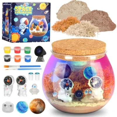 Abbildung von Withosent Laternen Bastelset Astronaut, DIY Kinder, Nachtlicht Kinder Selber Basteln mit Fernbedienung, Spielzeug ab 3, 4, 5, 6, 7 8 Jahre Jungen Mädchen