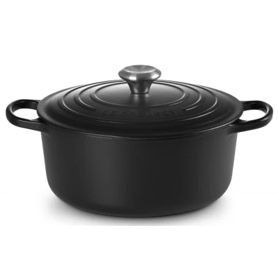 Abbildung von Le Creuset Signature Runder Schmortopf 26 cm Mattschwarz