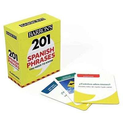 Abbildung von 201 Spanish Phrases You Need to Know Flashcards (Barron&#039;s Foreign Language Guides)