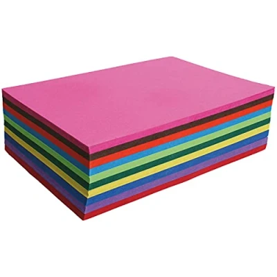 Abbildung von Clairefontaine 455401C Packung mit 100 Bögen Fotokarton (Recycling Papier, 21x29,7cm, 270g, ideal für Gruppenaktivitäten) 1 Pack farbig sortiert