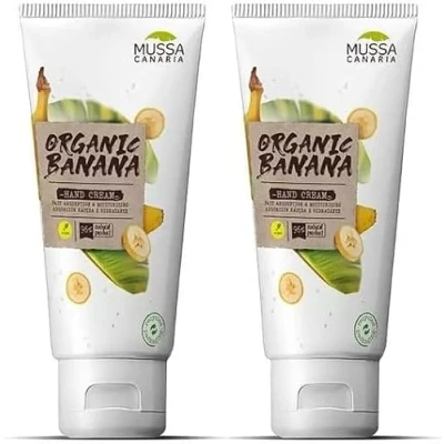 Abbildung von Mussa Canaria Bio Hand Creme Aloevera &amp; Banane 98% Natural 100ml 2x1