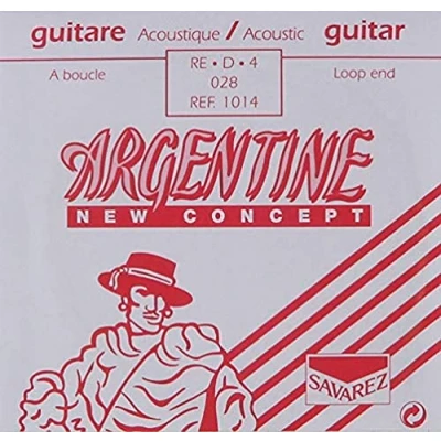 Abbildung von Savarez Einzelsaite für Akustikgitarre Argentine D4 .028w 1014