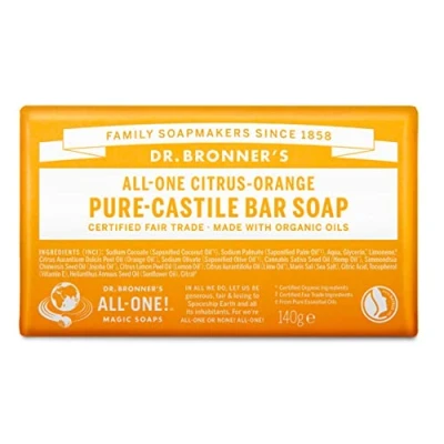Abbildung von Dr. Bronner&#039;s Reine Naturseife Zitrus Orange 140g