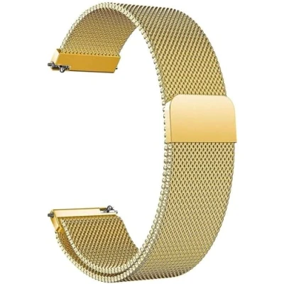 Abbildung von Edelstahl Mesh Uhrenarmband Armband [14 24mm] für Smartwatches Magnetverschluss &amp; Werkzeugfreie Anpassung Premium Metallgitter Design Wasserdicht Atmungsaktiv Unisex Business/Sport/Outdoor