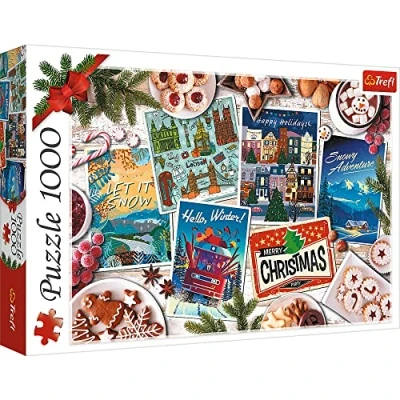 Abbildung von Trefl 10730 1000 Elemente WeihnachtsCollage, DIY, kreative Unterhaltung, Spaß, Schnee, Plätzchen, Puzzle für Erwachsene und Kinder ab 12 Jahren, Erinnerungen an den Winter