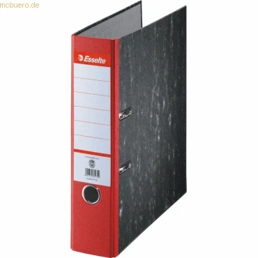 Abbildung von 20 x Esselte Ordner A4 Wolkenmarmor 75mm rot