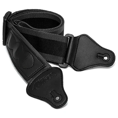 Abbildung von TIGER STP2 GY Nylon Gitarrengurt für Akustische, Klassische, Elektrische und Bassgitarren Grau