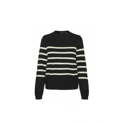 Abbildung von Vero Moda Vmsaba Plain O NECK Strickpullover, Damen, Größe: XL, Black