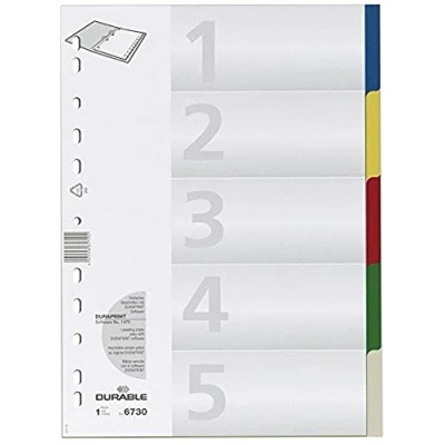 Abbildung von DURABLE 6730 27 Trennblätter, A4, Manilakarton 230g/qm, Grün