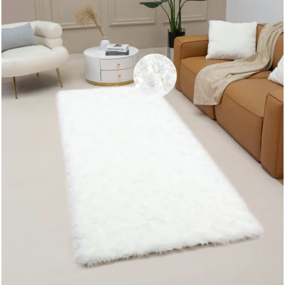 Abbildung von Home affaire Fellteppich &quot;Dena, Hochflor Teppiche&quot;, rechteckig, Kunstfell, weich, Uni Farben, Wohnzimmer, Schlafzimmer, Esszimmer