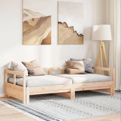 Abbildung von vidaXL Bett Tagesbett ohne Matratze 80x200 cm Massivholz Kiefer
