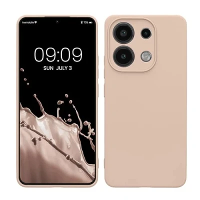 Abbildung von kwmobile Handyhülle kompatibel mit Xiaomi Redmi Note 13 4G Hülle Handy Case aus weichem Silikon in Coconut Swirl
