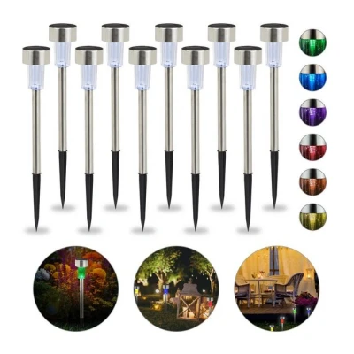 Abbildung von relaxdays Gartenleuchte LED Solarleuchte 10er Set, Farbwechsel