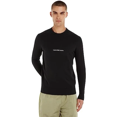 Abbildung von Calvin Klein Jeans Institutional Essential Strickpullover, Herren, Größe: Medium, Black