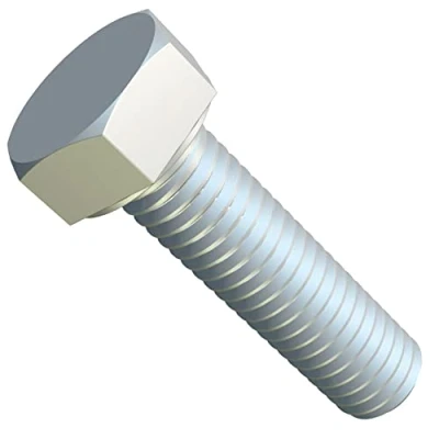 Abbildung von M8 x 25 Sechskantschrauben, Kappenschrauben, geeignet für Metallbau, Maschinen, Autos, Heimwerker, verzinkter Stahl, Klasse 8,8 DIN933, 8 mm (10 Stück)